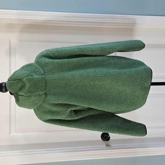 Land's End Fleece Sherpa Oversized Unisex Zipped Chunky Hooded Sweater Jacket - Picture 5 of 9